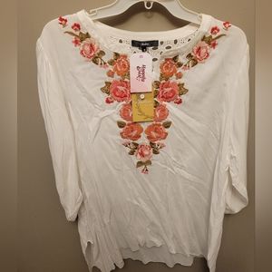BOGO 1x NWT embroidered top